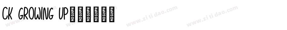 CK Growing Up字体转换